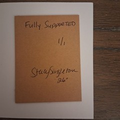 ACEO painting mermaid in the ocean theme „Fully Supported“ by Stacy Singleton