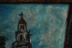 FRAMED SIGNED ORIGINAL OIL VIEW OLD COLONIAL TRINIDAD, CUBA ARTIST: HECTO VIDAL