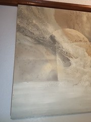 Lee Renolds HUGE painting. Abstract Signed, Early Rare