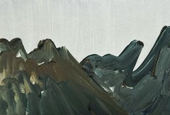 Iceland Painting Minimalist Landscape Mini Framed Art Icelandic Highlands Hills