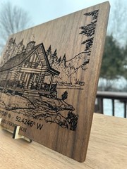 Custom Architectural Wood Engraving | Heirloom Home & Property Portrait