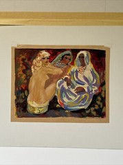 THEODORE NADEJEN PAINTING RUSSIAN AMERICAN MODERNIST Rare FAMOUS ILLUSTRATOR