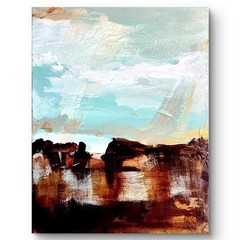 Original Art Signed Canvas Abstract Landscape 11×14 Designer Brand New