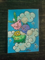 *CUSTOM* ACEO Original Pokemon Acrylic Painting Trading Card *PICK YOUR MON*