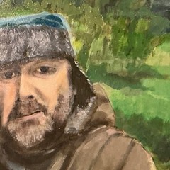 ORIGINAL SIGNED OIL PAINTING TITLED “HUNTSMAN” 24” X 20 1/2”