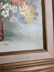 Beautiful Oil Painting Painting Flowers Still Life Vase Signed Ritter 23.5×19.5″