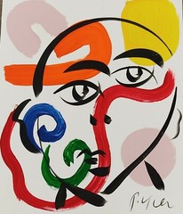 Original Peter Robert Keil abstract oil painting 22 1/4” (56cm) X 28.5” (72cm)