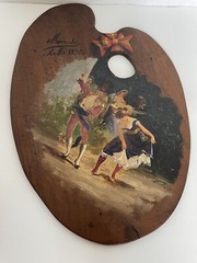 Antique Oil Painting Luis Menendez Pidal Oil Painting On Artist Palette