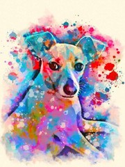 Custom Pet Portrait Digital, Personalized Gift, RISK FREE, Painting, Watercolor