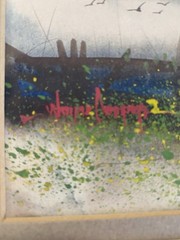 RARE Wayne Cooper Watercolor Original Signed Vintage Art Painting Matted OOAK