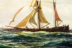 John Petersen (MA,Denmark,1839-1874) oil painting antique 128833