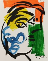 Original Peter Robert Keil abstract oil painting 22 1/4” (56cm) X 28.5” (72cm)