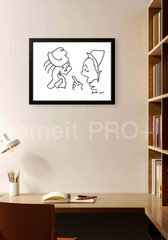 FINELLI ORIGINAL ARTWORK Ink on Paper 9×12 ABSTRACT Feeling Home Decor COA CA27