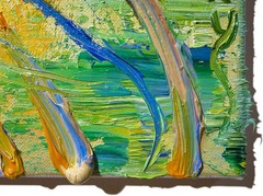 Original Landscape Oil Painting Modern Canvas Garden Flowers Nr Art Signed 16×20