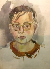 Watercolor Painting Unframed Portrait of a Boy Palazhchenko I Home Decor n666