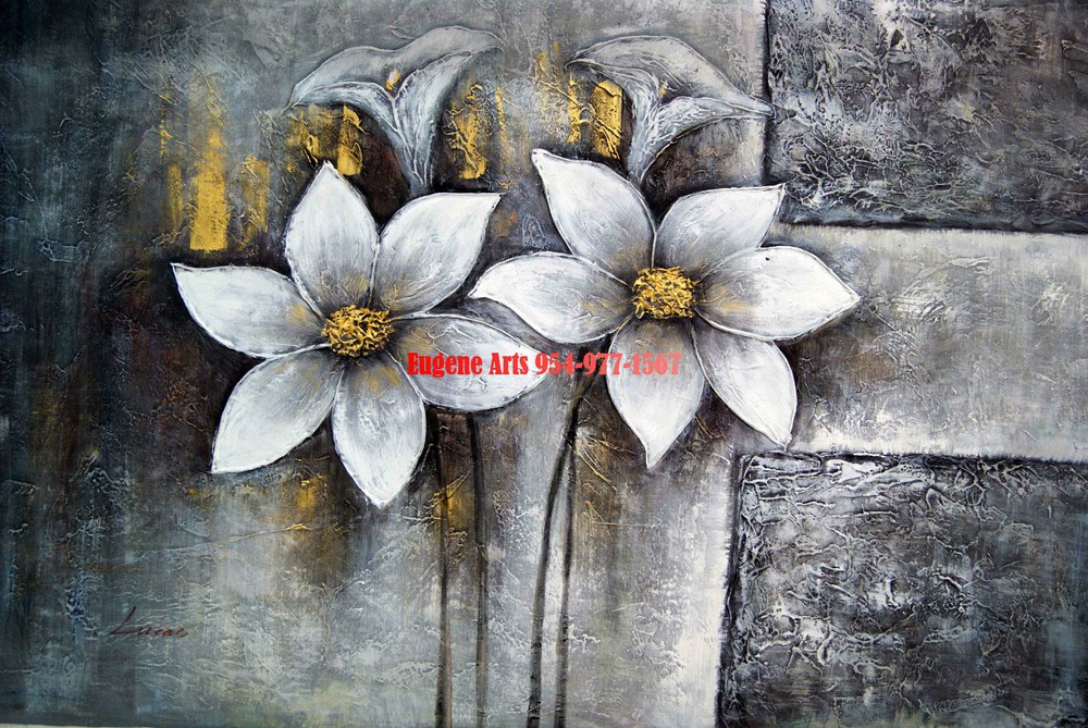 24×36″(61x92cm)100% hand painted oil flat,Contemporary,Abstract,Flowers