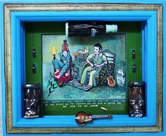 ELVIS INVITED HOMELESS MAN TO JUNGLE ROOM -FOLK ART, showed w/ Finster, by KATA