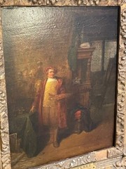 Early Hendricus Johannes Scheeres Oil Painting titled „Rembrandt in his Studios“