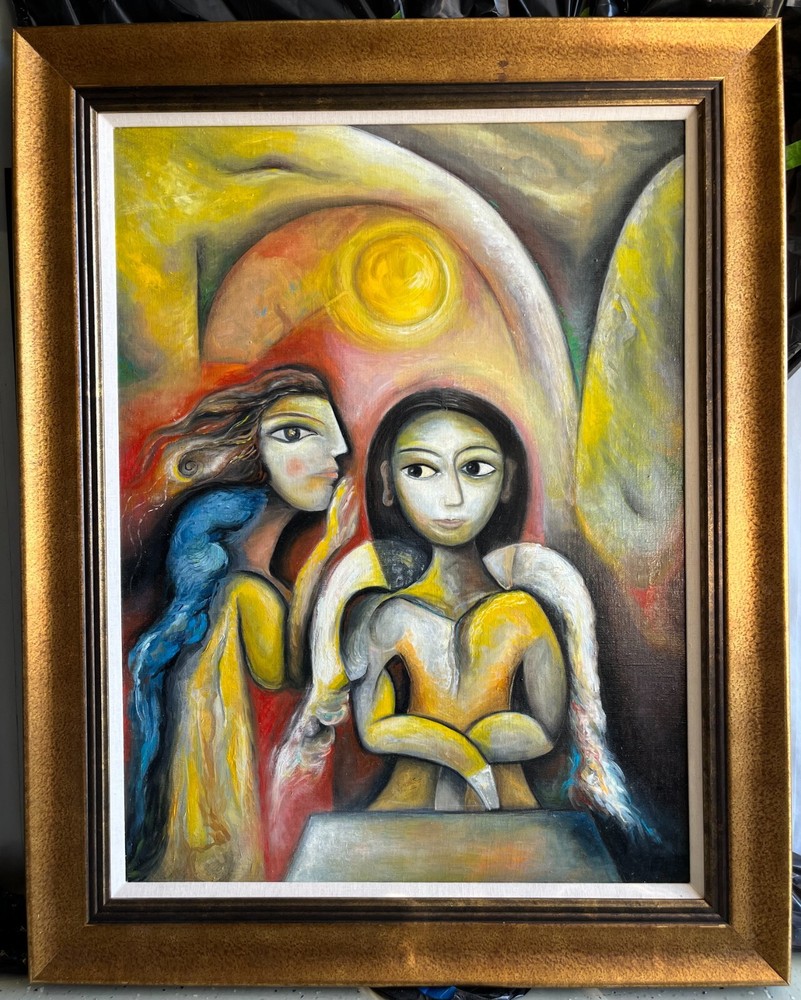 Roxana Donisanu – Original Signed Oil Painting BEFORE SILENT (2004) 22.5″ x 31″