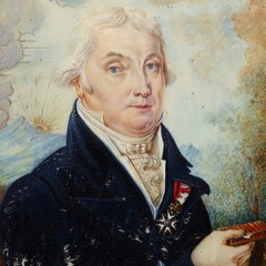 SUPERB LARGE ANTIQUE EARLY 19th CENT MINIATURE MAN PORTRAIT PAINTING 1810s