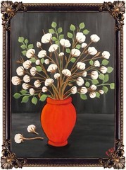 Original Artwork, Cotton And Eucalyptus – 11 X 14