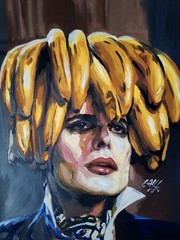portrait of Freddie Mercury, Queen, paper, acrylic, handmade