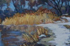 Direct from Artist: Sergey Pivtorak „Melting Snow“ Original Oil Painting 2018