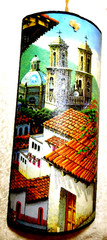 Terra Cotta~Decorative Painting Mexican Culture Roof Tile Handmade Artwork