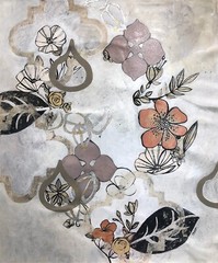 Kari Taylor ORIGINAL Mixed Media Painting The Flower Collection HAND SIGNED COA