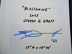 ORIGINAL PAINTING acrylic/rigid canvas panel „Blossoming“ 12×10 by Steven Graff