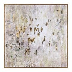 Oversize 60″ Abstract Oil Painting | Wall Art Artwork Gold White Brown