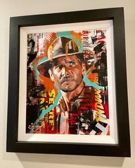 Original Oil Painting Indiana Jones II – Signed by Zinsky – 19×25 w/ COA