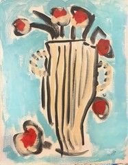 Abstract Flowers 11×14 Canvas Interior Design Brand New