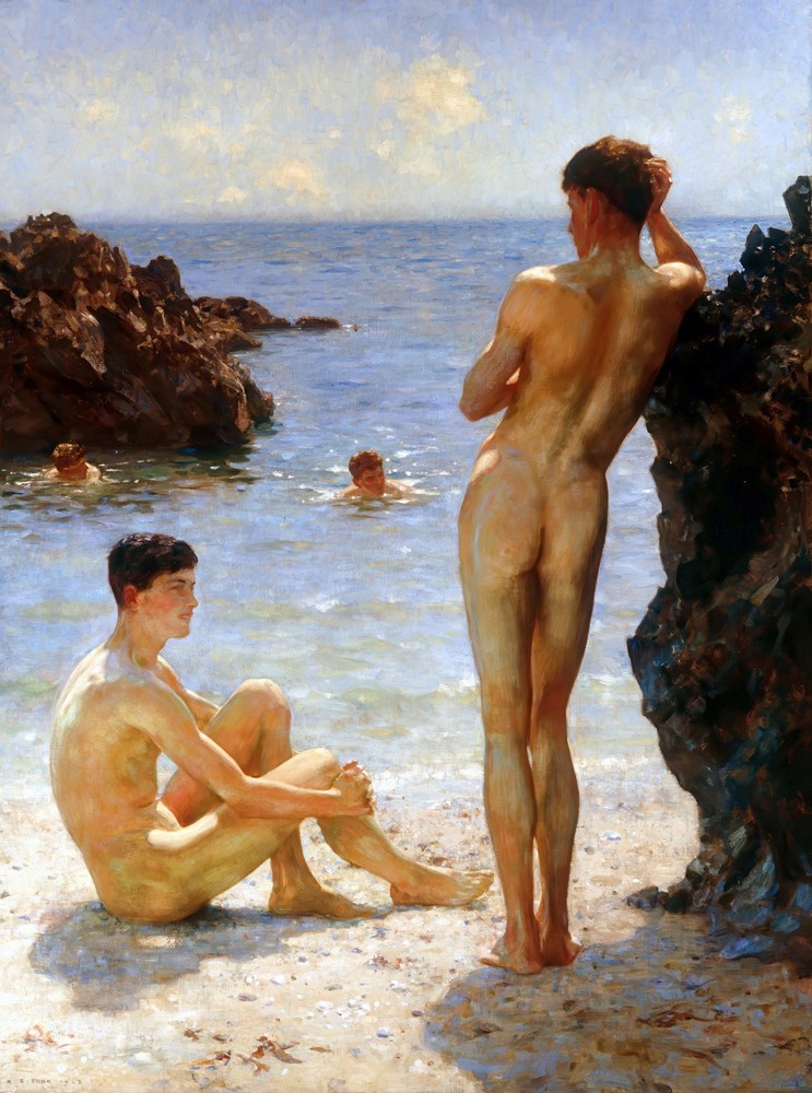 Henry Scott Tuke Lovers of the Sun Reproduction – Giclee Canvas/Paper/Stretched