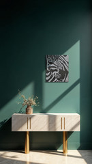 Original Zebra Painting Colorful Acrylic Mini Wall Art Whimsical Animal Decor