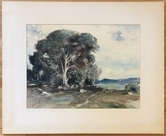 James Milton Sessions Original Signed Summer Landscape Watercolor Painting