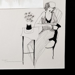 Itzchak Tarkay Untitled OOAK Watercolor w/COA Arches Paper Ink Remarque Framed