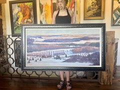 Carla Sutton “view from sugar loaf” 2006 Traverse City Michigan East Bay 24×48