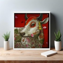 Holy Cow | Handmade Painting | Cotton Canvas | Acrylic Color