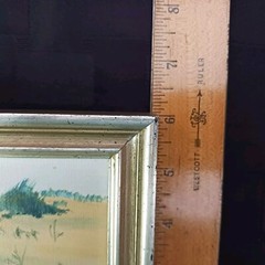 Maine Artist Carol Sebold Original Oil On Canvas- Driftwood On Sand Dune- 8″x6″