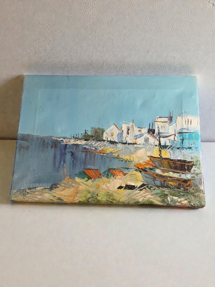 oil paintings on canvas Mid-century Impressionist Signed K.WARD 15.5×12 Inch