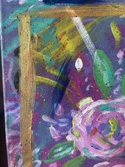 Radiant Garden: Original Painting, Abstract Roses Flowers 11×14 Home Decor