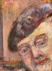 Attr. to KIKOINE (1892-1968) – School of Paris Oil – Selfportrait with Beret