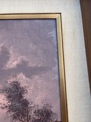 Sunset Evening Painting Landscape Water Flaying Birds Signed 1960’s Mystery Oil