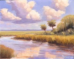 Original 16×20 Stretch Canvas Charleston Lowcountry Oil Painting Signed