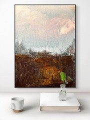 SAMATOWIC Original Abstract Landscape 12×16 Evocative Signed Fine Art 556
