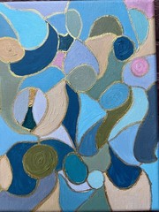 Original Painting Abstract 8 x 10 Canvas Colorful Acrylic Modern Art Jimarieart