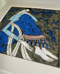 Vintage Artist Signed Ting Shao Kuang? ‚Ting Ancient World‘ Gouache Artwork