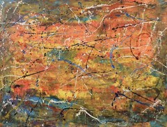 Pollock/Richter style￼ Professional Painting 81” X 62”(6ft 9in)Abstract Modern