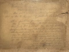 Antique Original Old Oil Painting Porcelain Tile -Family Hearth -Signed, 1868
